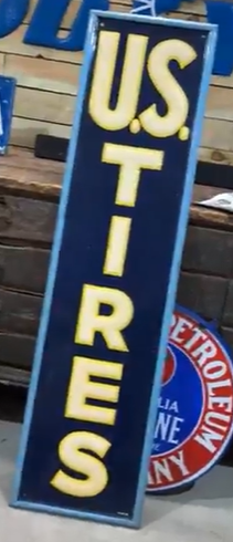 U.S. Tires SST Embossed Vertical Sign