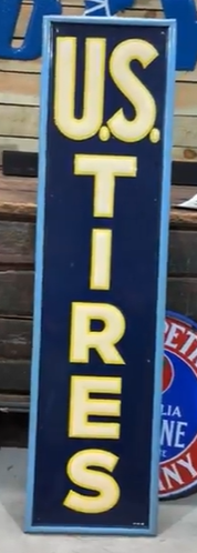 U.S. Tires SST Embossed Vertical Sign