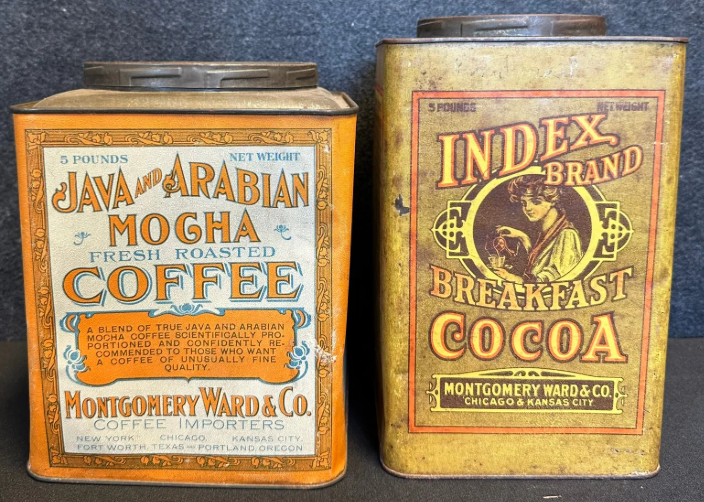 Mongtomery Ward Java & Arabian Mocha and Index Brand Breakfast Cocoa 5lb SST Cans