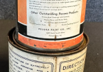 Zip Grinding Compound & Pecora Asbestos Furnace Cement Tin Cans