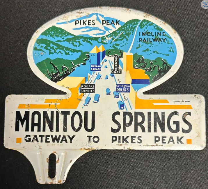 Manitou Springs Gateway to Pikes Peak SST License Plate Topper