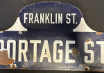 Franklin & Portage Cobalt Blue & White DSP Street Sign