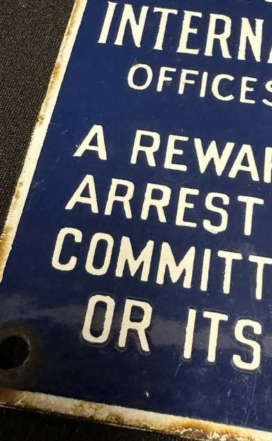 William J Burns Detective Agency Cobalt Blue SSP Sign