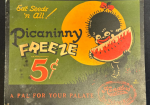 Hendlers Ice Cream Picaninny Freeze Watermelon Cardboard Sign