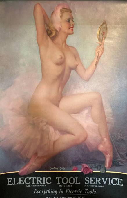 Electric Tool Service 1953 Detroit Calendar Leading Leady Zoe Mozert Nude Ballarina