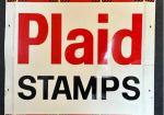 Plaid Stamps SST Advertising Sign