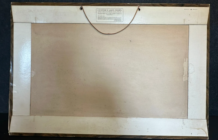 Budweiser Cardboard Sign “Custer’s Last Fight” Dated 1952 Store Display