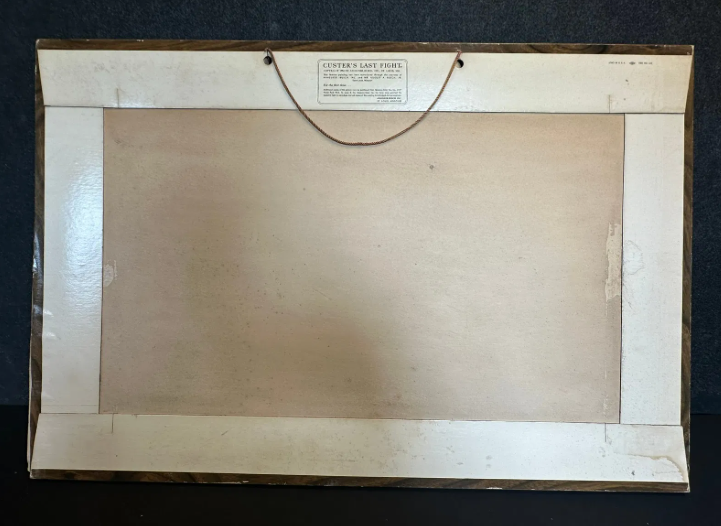 Budweiser Cardboard Sign “Custer’s Last Fight” Dated 1952 Store Display