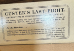 Budweiser Cardboard Sign “Custer’s Last Fight” Dated 1952 Store Display