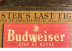 Budweiser Cardboard Sign “Custer’s Last Fight” Dated 1952 Store Display
