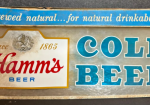 Metal & Plastic Hamm’s Beer Cold Beer Sign