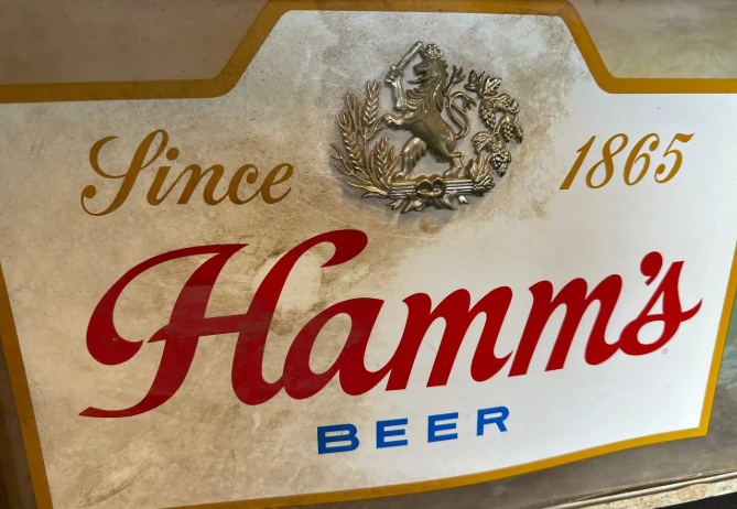 Metal & Plastic Hamm’s Beer Cold Beer Sign