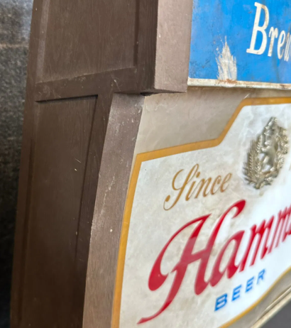 Metal & Plastic Hamm’s Beer Cold Beer Sign