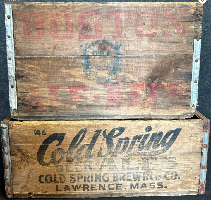Boston Ale Beer & Cold Spring Beer Ales Brewing Co Wood Shipping Crates