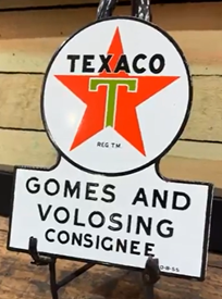 Texaco Keyhole Gomes and Volosing Consignee SSP Sign