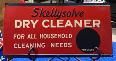 Skellysolve Dry Cleaner for all Household Cleaning Needs SST Embossed Sign