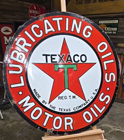 Texaco Lubricating Oils Motor Oils Black T DSP Sign