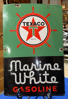 Texaco Marine White Gasoline SSP Pump Plate