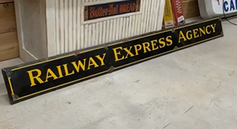 Railway Express Agency 10 Foot SSP Sign