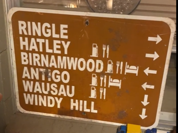 Snowmobile Trail SST Directional Sign Wisconsin