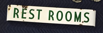Restroom Single Sided Porcelain Sign