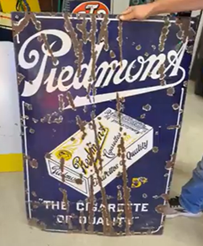 Piedmont the Cigarette of Quality SSP Sign