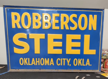 Robberson Steel SST Embossed Sign Oklahoma City OK