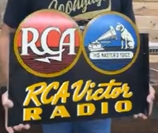 RCA Victor Radio Die Cut DST Flange Sign