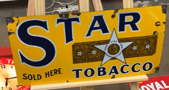 Star Tobacco Sold Here SSP Sign