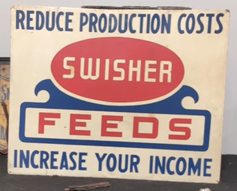 Swisher Feeds Reduce Costs Increase Income SST Sign