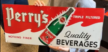 Perry’s Quality Beverages Triple Filtered SST Embossed Sign