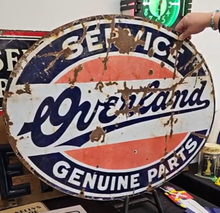 Overland Service Genuine Parts DSP Oval Dealership Sign