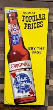 Pabst Blue Ribbon PBR Beer Popular Prices Buy The Case SST Sign