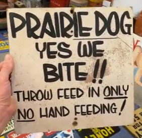 Prairie Dog Yes We Bite Painted Wood Sign