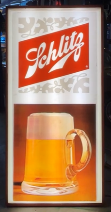 Schlitz Draft Beer 74 Inch Plastic Light Up Sign