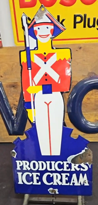 Producers Ice Cream Die Cut 20 Inch Soldier SSP Sign
