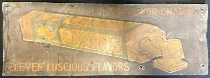 Charms Embossed Citrus Candy SST Sign