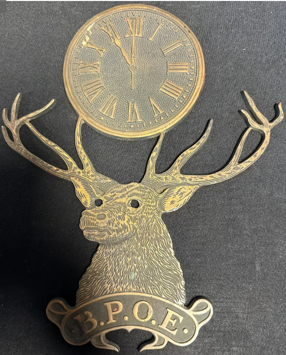 BPOE Benevolent and Protective Order of the Elks Solid Brass Figural Plaque