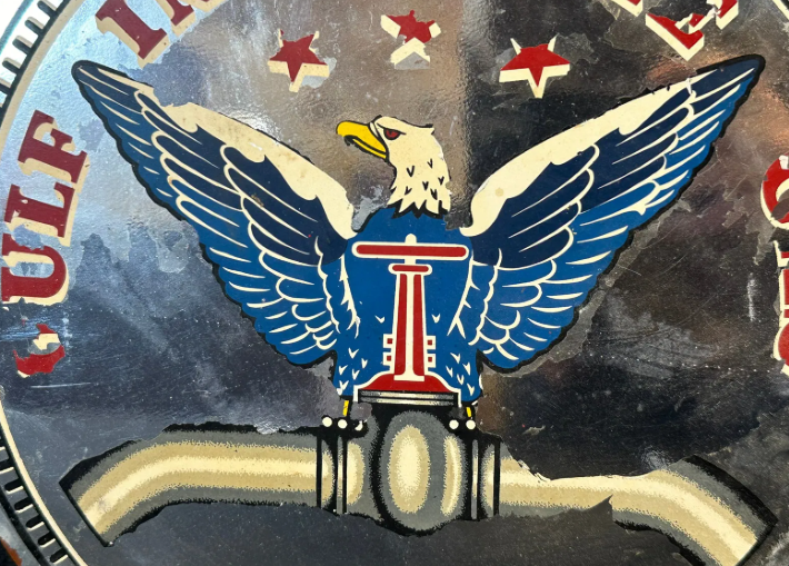 Gulf Interstate Gas Company Aluminum 14″ Round Sign