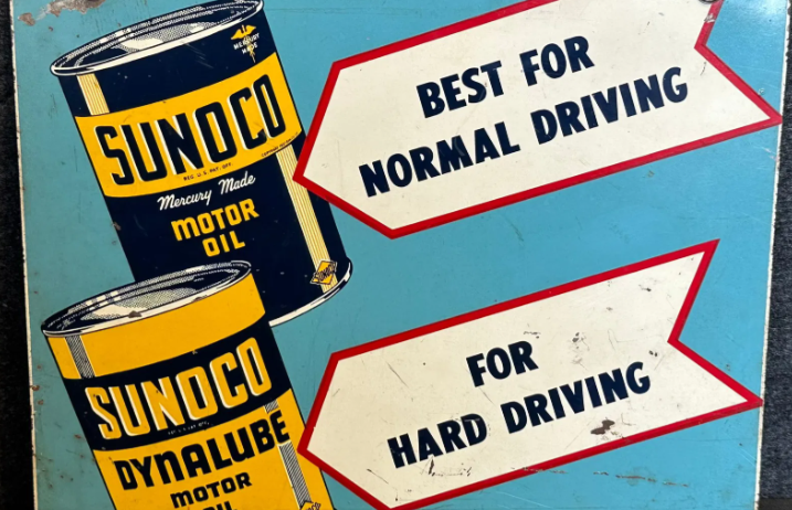 Sunoco Motor Oil DST 1948 Hanging Sign