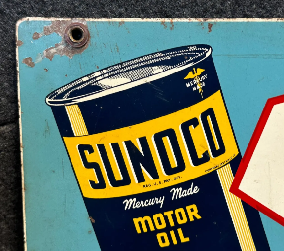 Sunoco Motor Oil DST 1948 Hanging Sign