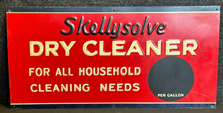 Skellysolve Dry Cleaner Embossed SST Pricer Sign