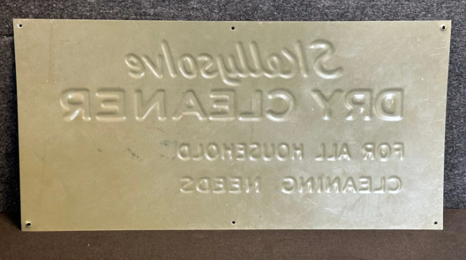 Skellysolve Dry Cleaner Embossed SST Pricer Sign