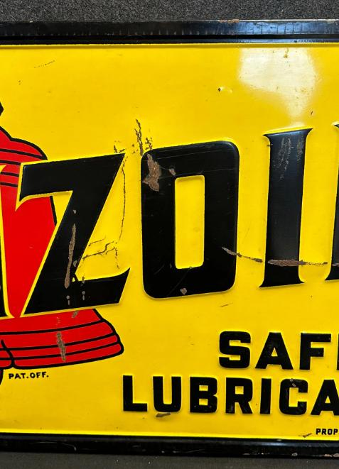 Pennzoil 100% Pure Pennsylvania Embossed Self Framed Safe Lubrication SST Sign