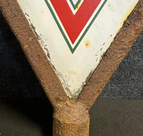 Conoco Germ Processed DSP 1920s Curbside Sign with Ring
