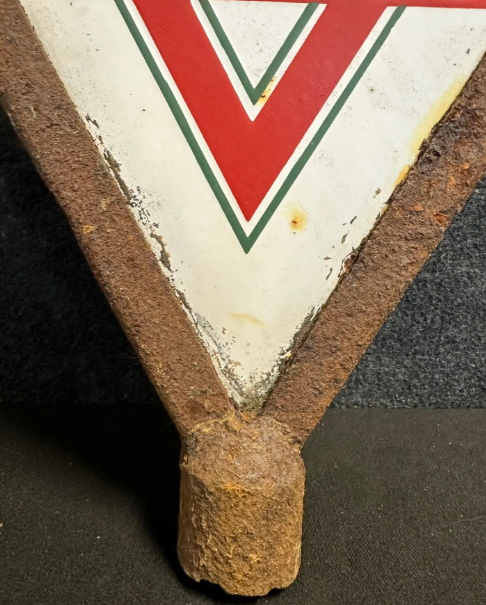 Conoco Germ Processed DSP 1920s Curbside Sign with Ring