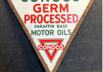 Conoco Germ Processed DSP 1920s Curbside Sign with Ring