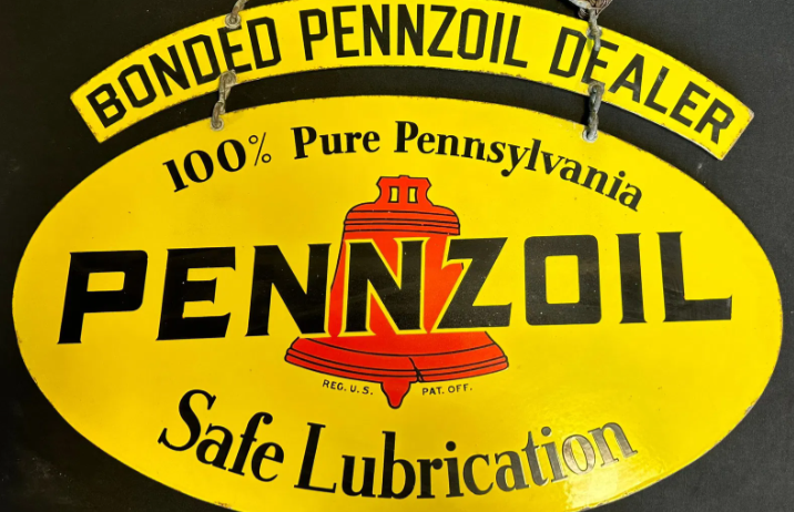 Bonded Pennzoil Dealer DSP Hanging Sign