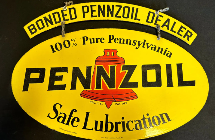 Bonded Pennzoil Dealer DSP Hanging Sign