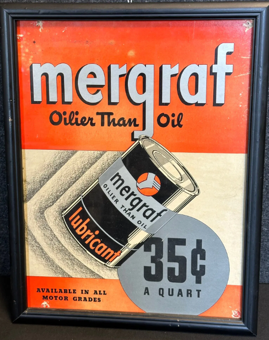 Mergraf Oilier Than Oil Double Sided Cardstock Detroit Advertising Pricer Sign